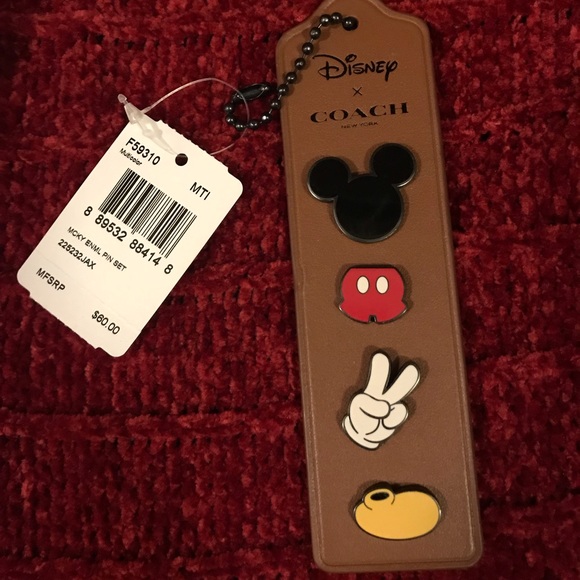 Coach Accessories - NWT Disney Coach pins Mickey Mouse